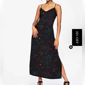 Phoenix Dragon Printed Cami Midi Dress- US12 or L/XL